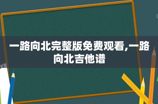 一路向北完整版免费观看,一路向北吉他谱