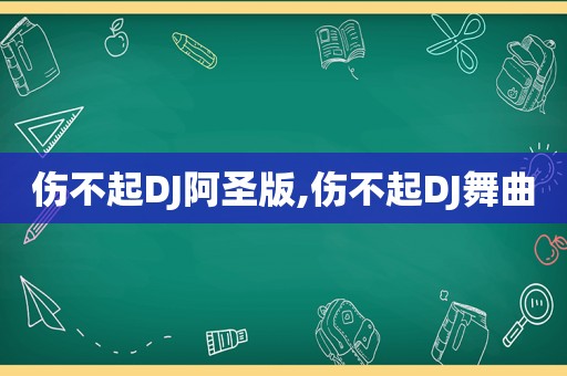 伤不起DJ阿圣版,伤不起DJ舞曲