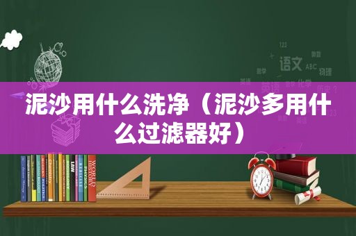 泥沙用什么洗净（泥沙多用什么过滤器好）