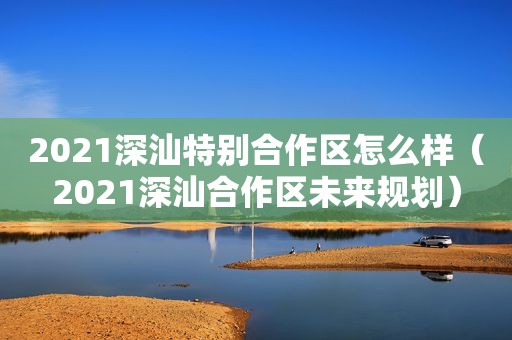 2021深汕特别合作区怎么样（2021深汕合作区未来规划）