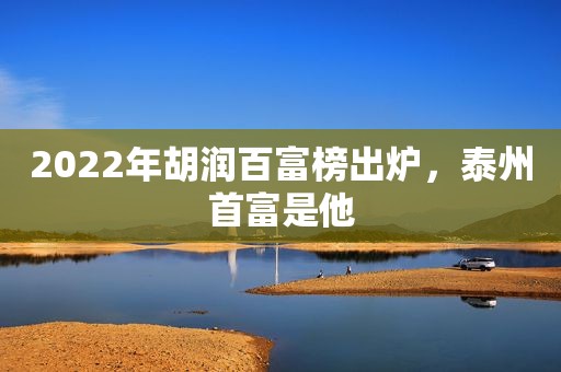 2022年胡润百富榜出炉，泰州首富是他