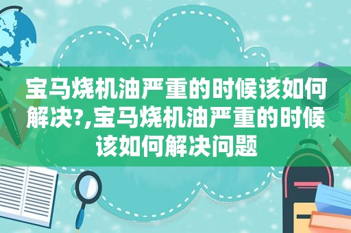 宝马烧机油严重的时候该如何解决?,宝马烧机油严重的时候该如何解决问题