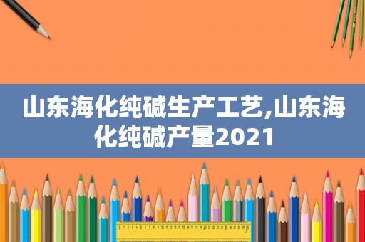 山东海化纯碱生产工艺,山东海化纯碱产量2021