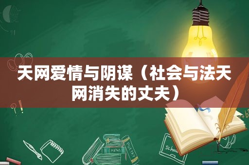 天网爱情与阴谋（社会与法天网消失的丈夫）