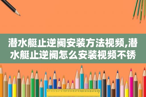 潜水艇止逆阀安装方法视频,潜水艇止逆阀怎么安装视频不锈钢