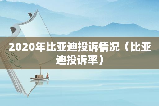 2020年比亚迪投诉情况（比亚迪投诉率）