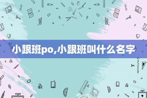 小跟班po,小跟班叫什么名字