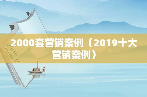 2000套营销案例（2019十大营销案例）