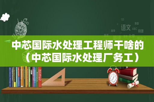 中芯国际水处理工程师干啥的（中芯国际水处理厂务工）