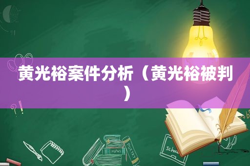 黄光裕案件分析（黄光裕被判）