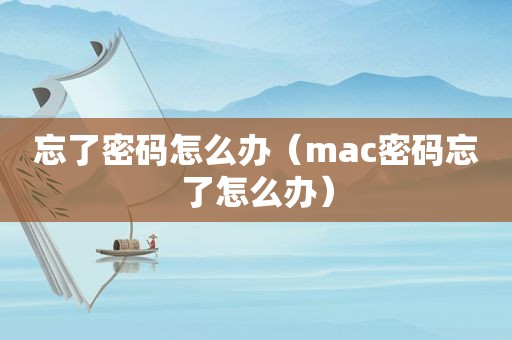 忘了密码怎么办（mac密码忘了怎么办）