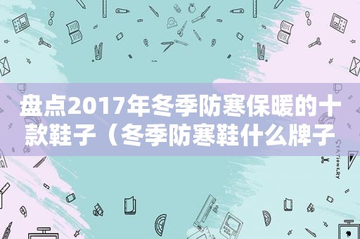 盘点2017年冬季防寒保暖的十款鞋子（冬季防寒鞋什么牌子好）