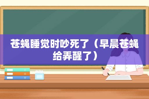 苍蝇睡觉时吵死了（早晨苍蝇给弄醒了）