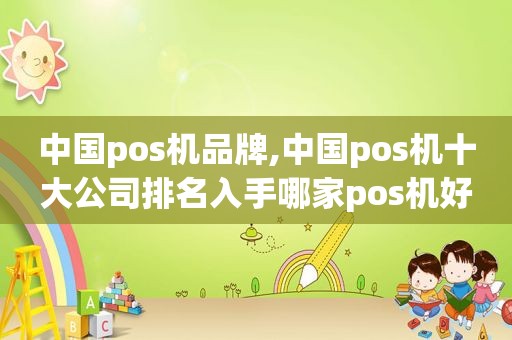 中国pos机品牌,中国pos机十大公司排名入手哪家pos机好