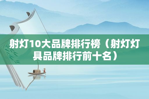 射灯10大品牌排行榜（射灯灯具品牌排行前十名）