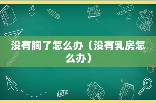 没有胸了怎么办（没有 *** 怎么办）