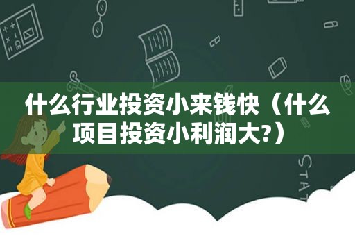 什么行业投资小来钱快（什么项目投资小利润大?）