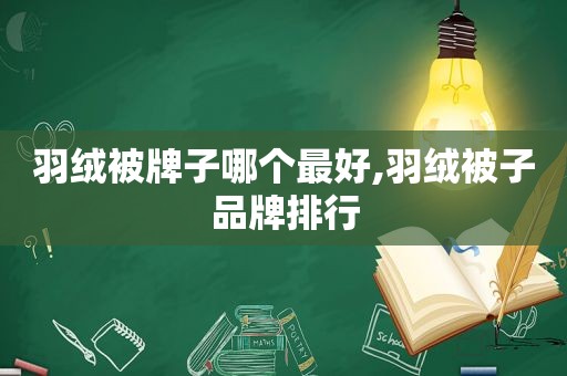 羽绒被牌子哪个最好,羽绒被子品牌排行