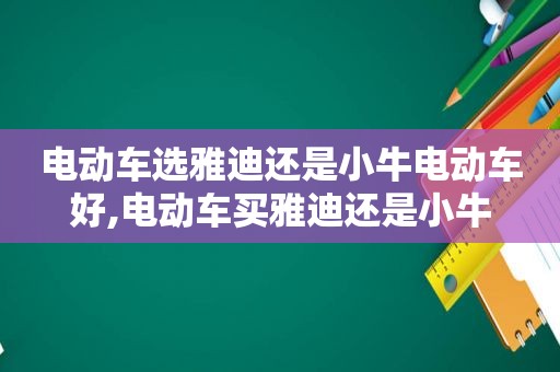 电动车选雅迪还是小牛电动车好,电动车买雅迪还是小牛