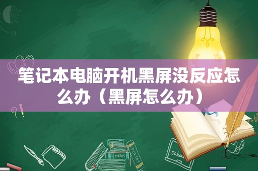 笔记本电脑开机黑屏没反应怎么办（黑屏怎么办）