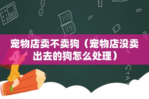 宠物店卖不卖狗（宠物店没卖出去的狗怎么处理）