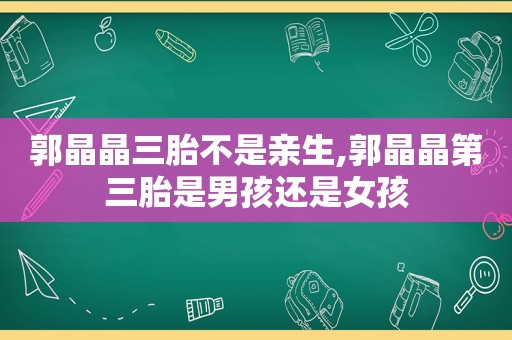 郭晶晶三胎不是亲生,郭晶晶第三胎是男孩还是女孩