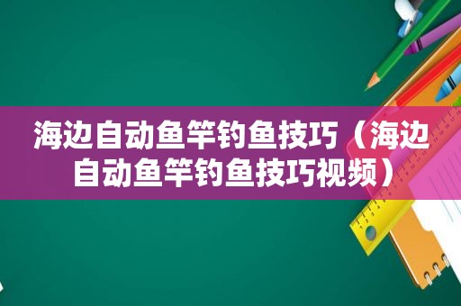 海边自动鱼竿钓鱼技巧（海边自动鱼竿钓鱼技巧视频）