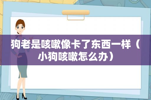 狗老是咳嗽像卡了东西一样（小狗咳嗽怎么办）