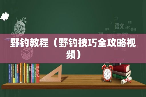 野钓教程（野钓技巧全攻略视频）