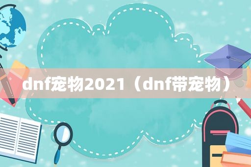 dnf宠物2021（dnf带宠物）