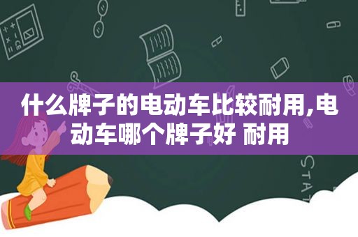 什么牌子的电动车比较耐用,电动车哪个牌子好 耐用