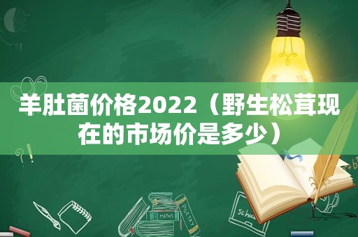 羊肚菌价格2022（野生松茸现在的市场价是多少）