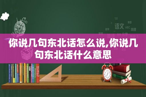 你说几句东北话怎么说,你说几句东北话什么意思