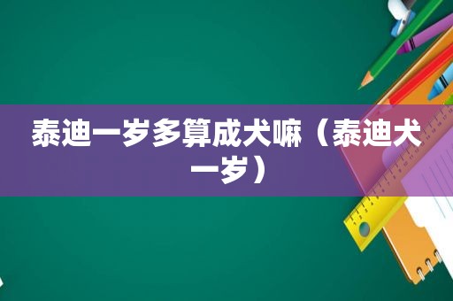 泰迪一岁多算成犬嘛（泰迪犬一岁）