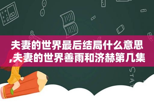 夫妻的世界最后结局什么意思,夫妻的世界善雨和济赫第几集