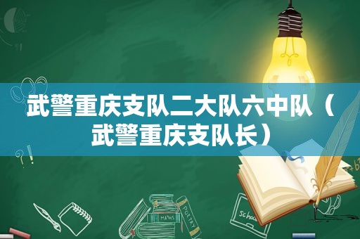 武警重庆支队二大队六中队（武警重庆支队长）