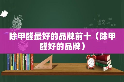 除甲醛最好的品牌前十（除甲醛好的品牌）