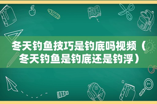 冬天钓鱼技巧是钓底吗视频（冬天钓鱼是钓底还是钓浮）