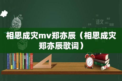 相思成灾mv郑亦辰（相思成灾郑亦辰歌词）