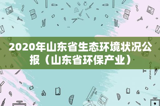 2020年山东省生态环境状况公报（山东省环保产业）