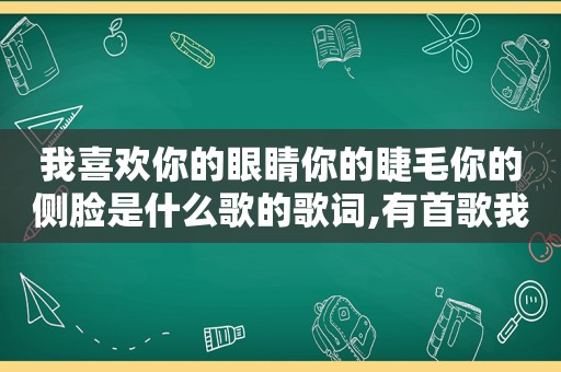 我喜欢你的眼睛你的睫毛你的侧脸是什么歌的歌词,有首歌我喜欢你的眼睛你的睫毛你的侧脸