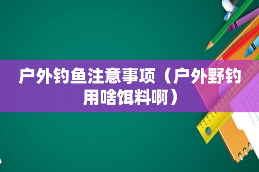 户外钓鱼注意事项（户外野钓用啥饵料啊）