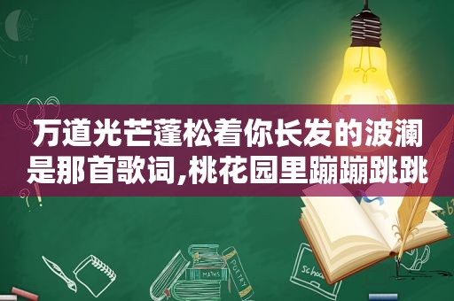 万道光芒蓬松着你长发的波澜是那首歌词,桃花园里蹦蹦跳跳那首歌词