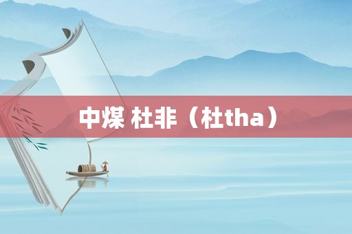 中煤 杜非（杜tha）