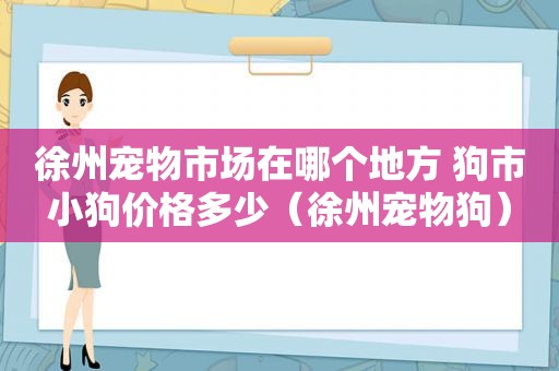 徐州宠物市场在哪个地方 狗市小狗价格多少（徐州宠物狗）