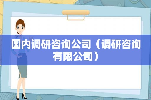 国内调研咨询公司（调研咨询有限公司）