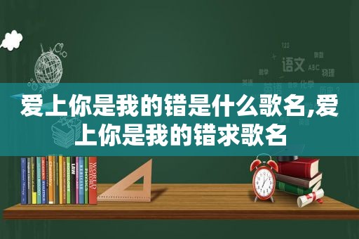 爱上你是我的错是什么歌名,爱上你是我的错求歌名