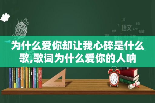 为什么爱你却让我心碎是什么歌,歌词为什么爱你的人呐