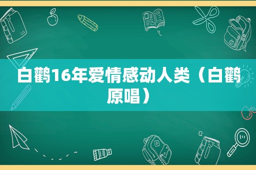 白鹳16年爱情感动人类（白鹳原唱）