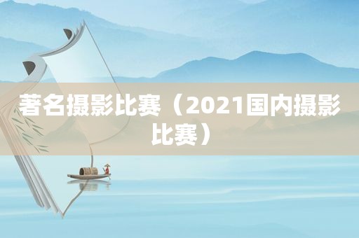 著名摄影比赛（2021国内摄影比赛）